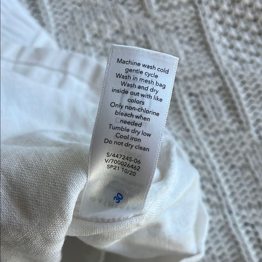 Athleta Cabo Linen 4" Short Women's Sz 8 White - Picture 8 of 9